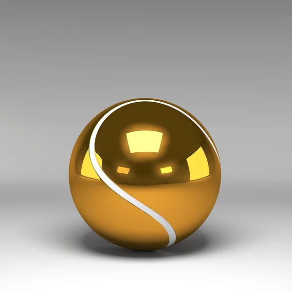 Изолированный 3D теннисный мяч — стоковое фото