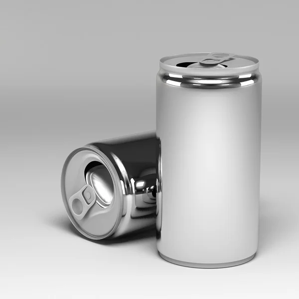 A bebida de alumínio do metal pode — Fotografia de Stock