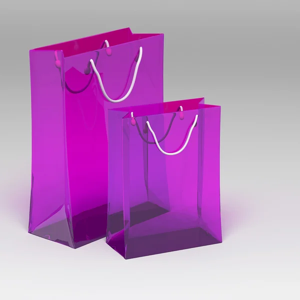 3D shopping väska — Stockfoto