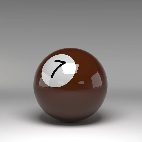 Більярдний м'яч ізольований на білому — стокове фото