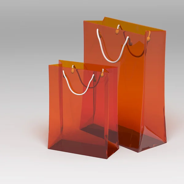 3D nákupní taška — Stock fotografie