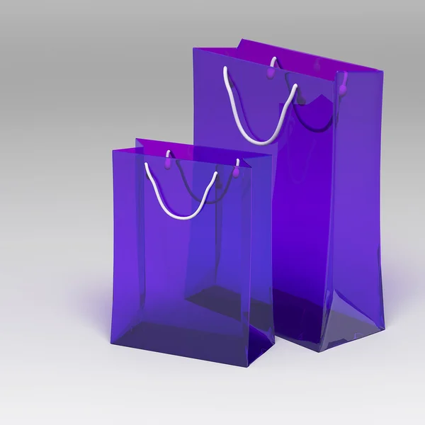 3D shopping väska — Stockfoto