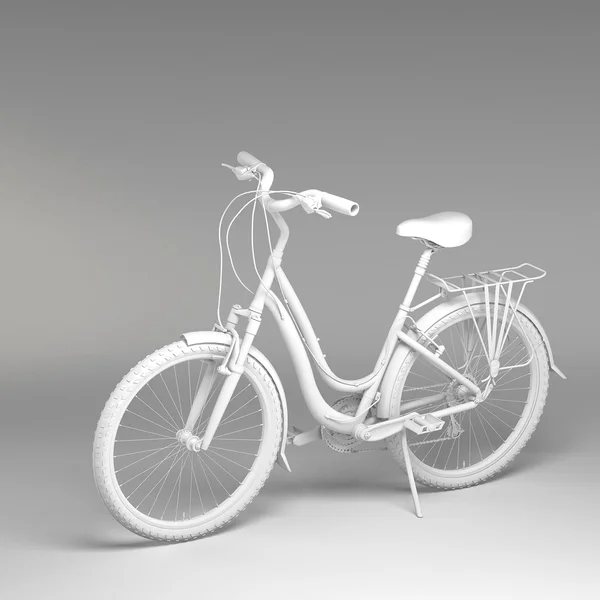 Bicicleta 3d aislada sobre fondo blanco — Foto de Stock