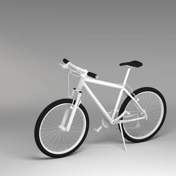 Bicicleta 3d aislada sobre fondo blanco — Foto de Stock