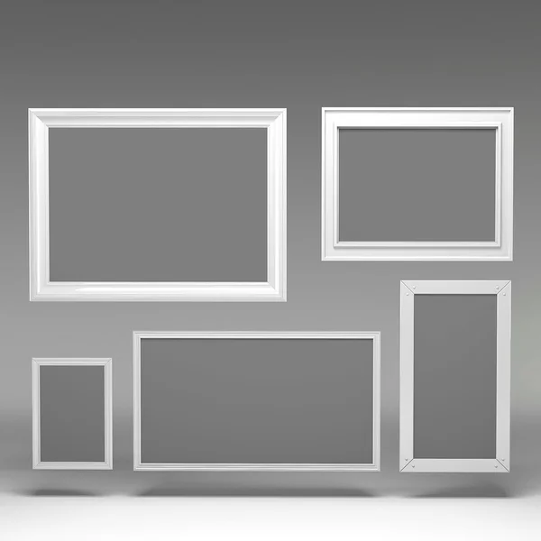 3d blank frames — Stock Photo, Image