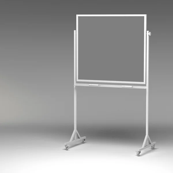 3D boş beyaz tahta — Stok fotoğraf