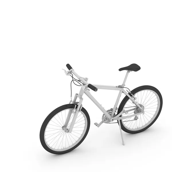 Bicicleta 3d aislada sobre fondo blanco — Foto de Stock