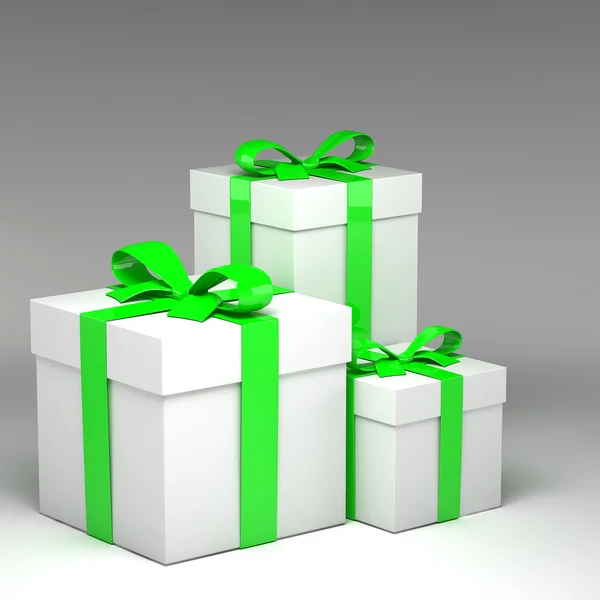 3d Confezione regalo e nastro — Foto Stock