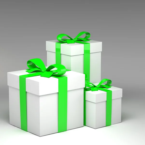 3d Gift box and ribbon — Stock Photo, Image