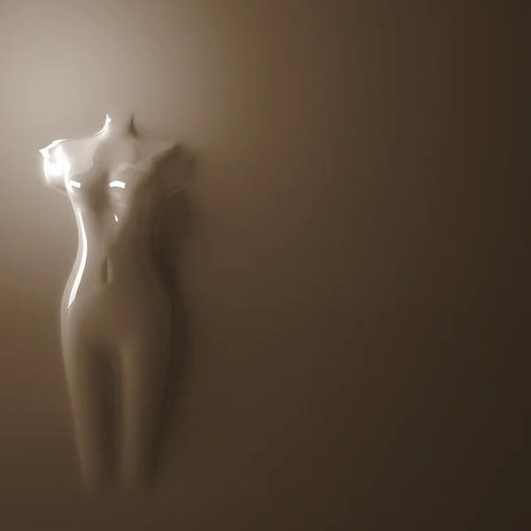 3D низький рельєф жінки фігури — стокове фото