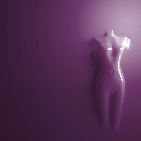 3D-laag reliëf van vrouwen figuur — Stockfoto