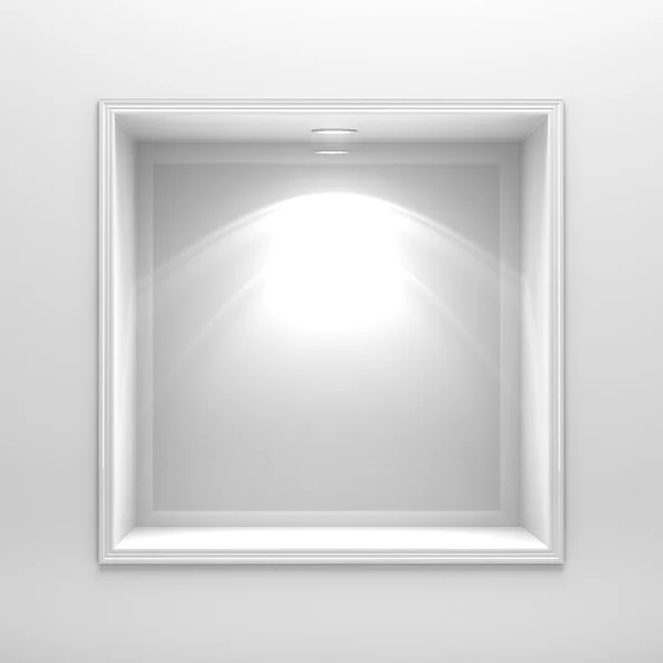 3d decoration shelf on white wall — Stock Photo, Image