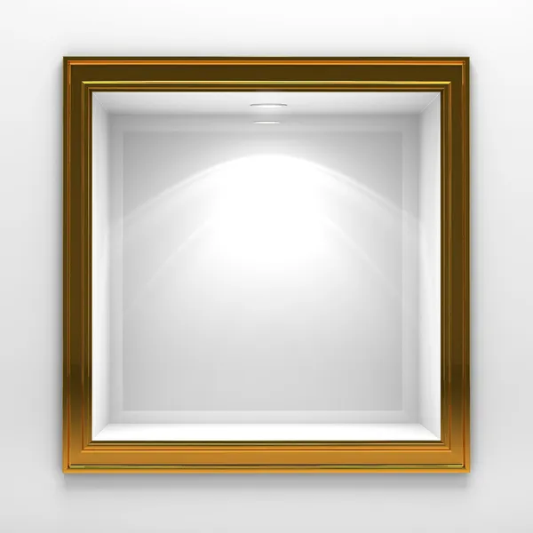 3d decoration shelf on white wall — Stock Photo, Image