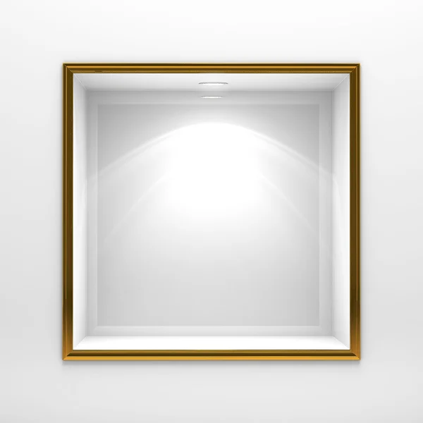 3d decoration shelf on white wall — Stock Photo, Image