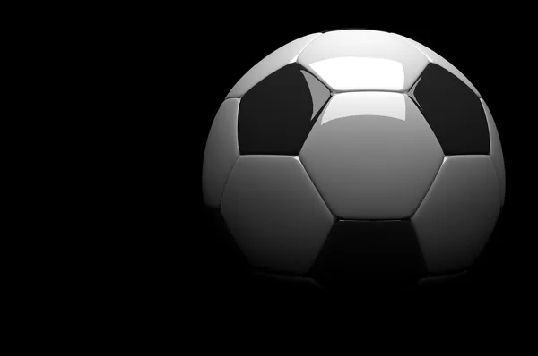 Football 3D, ballon de football. Isolé sur fond — Photo