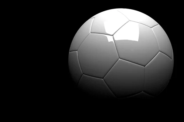 Football 3D, ballon de football. Isolé sur fond — Photo