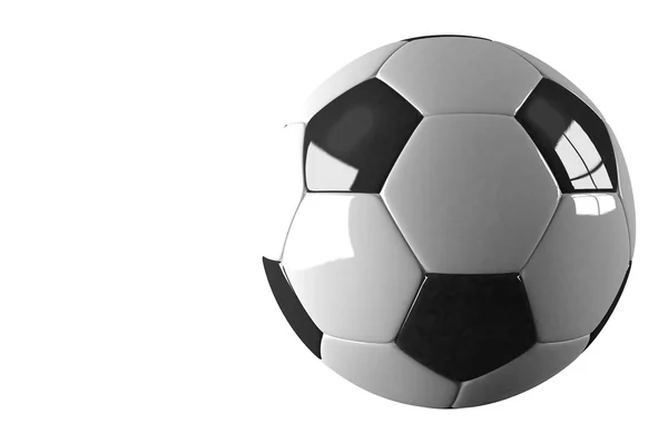 3D-voetbal, voetbal. geïsoleerd op achtergrond — Stockfoto