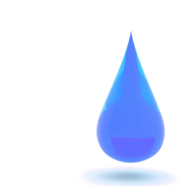 Ilustração 3d de gota de água — Fotografia de Stock
