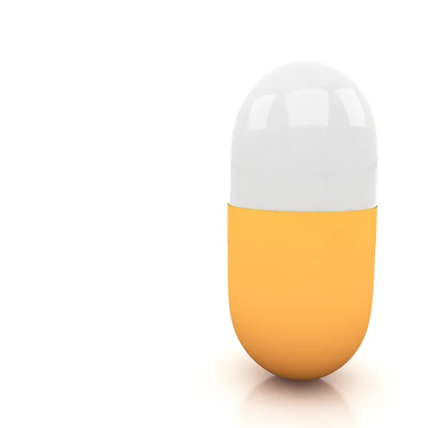 3d pílula isolada em branco — Fotografia de Stock