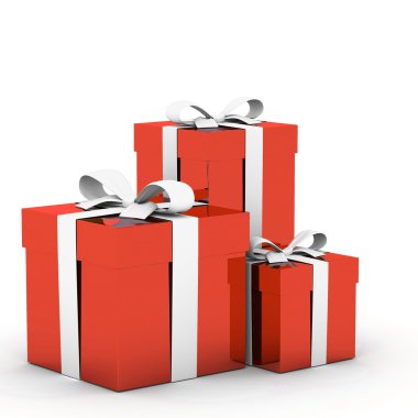 3D hediye kutusu ve şerit