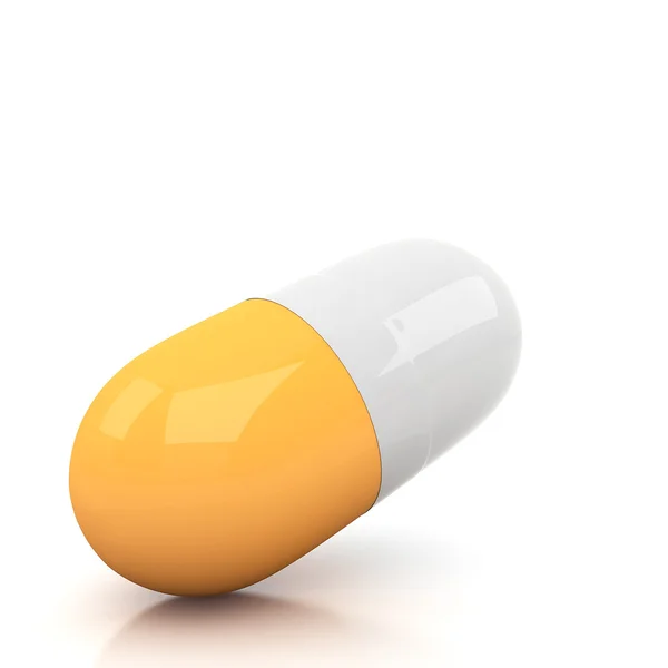 3d pílula isolada em branco — Fotografia de Stock