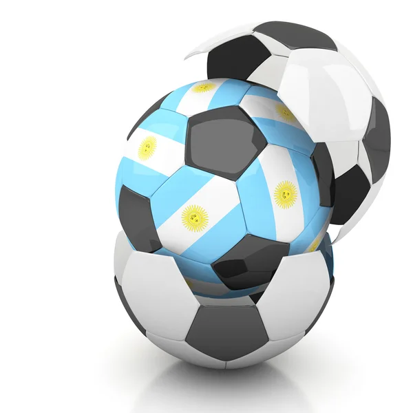 Аргентинский футбольный мяч — стоковое фото