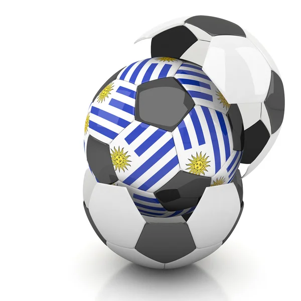 Balón de fútbol Uruguay — Foto de Stock