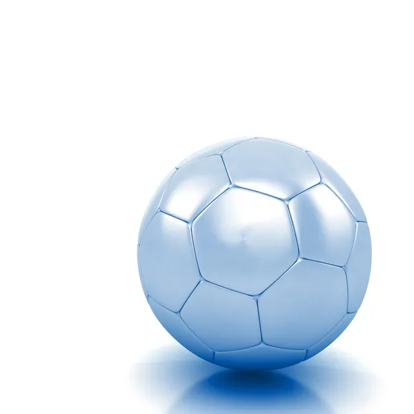 Ballon de football bleu — Photo