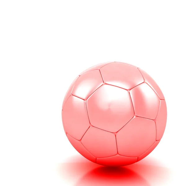 Pelota de fútbol rojo — Foto de Stock