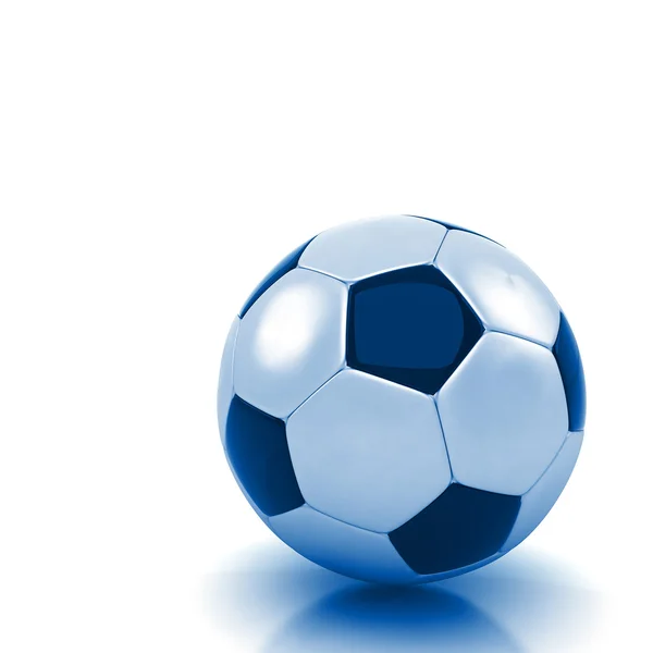 Blauwe voetbal — Stockfoto