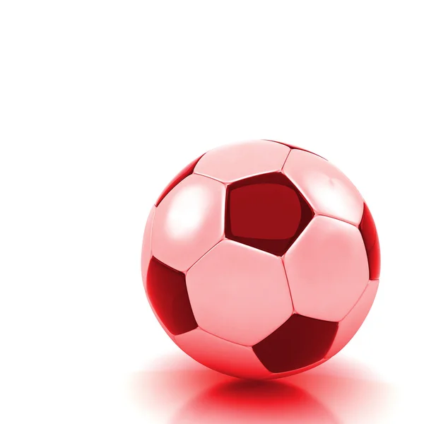 Piros futball-labda — Stock Fotó