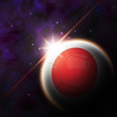 3d futbol topu Japonya bayrağı
