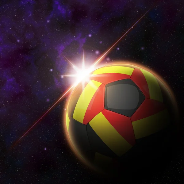 Belgique Drapeau sur le ballon de football 3d — Photo