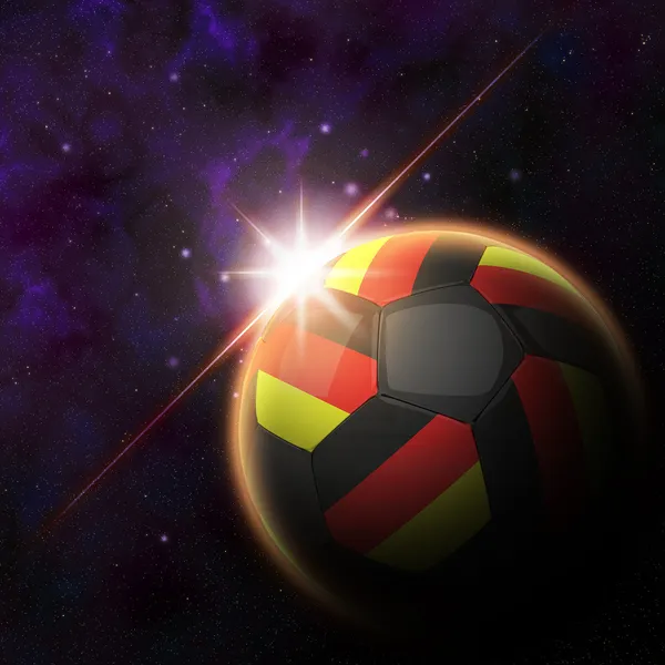 Tyskland flagga på 3d Fotboll boll — Stockfoto