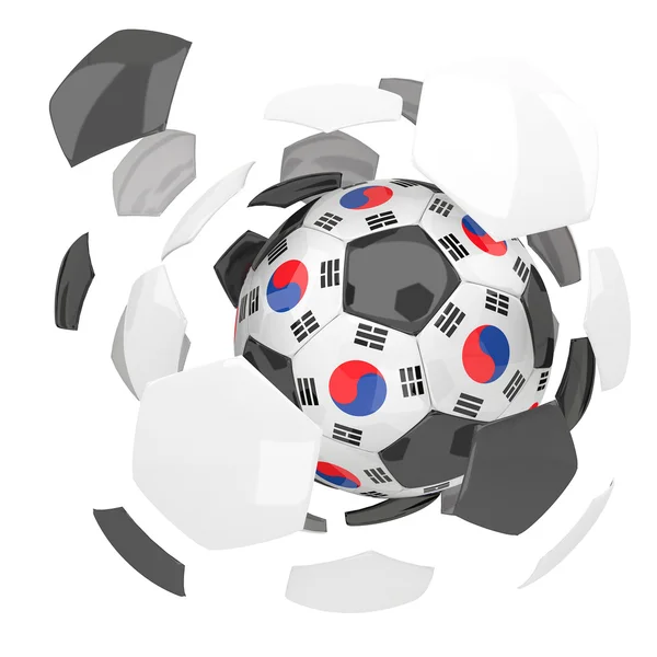 Sydkorea soccer ball — Stockfoto