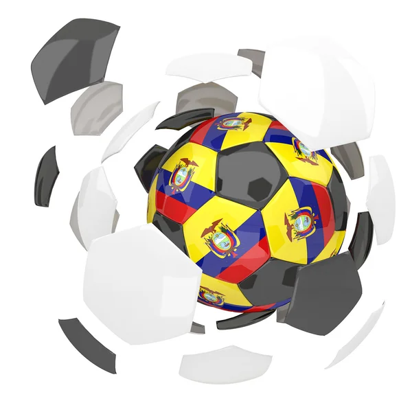 Ecuador soccer ball — Stock Photo, Image