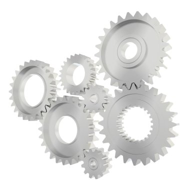 3D render gears arka plan