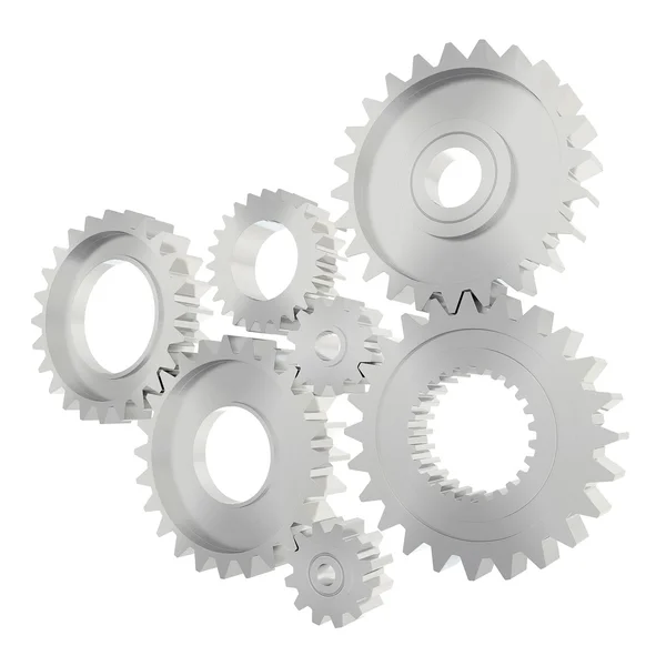 3D render gears arka plan — Stok fotoğraf