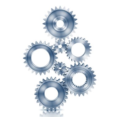 3D render gears arka plan