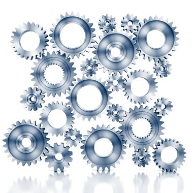 3D render gears arka plan