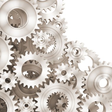 3D render gears arka plan