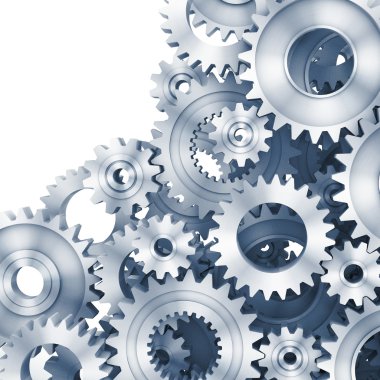 3D render gears arka plan