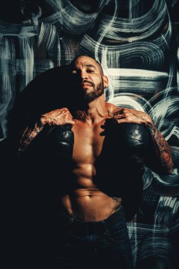 Bu bir dövüş sanatları dövüşçüsü ya da boksör portresi..