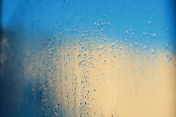 Abstract background. Drops on window glass. — Stock Photo, Image
