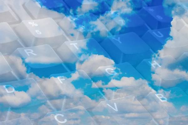 Концепції хмарних обчислень — стокове фото