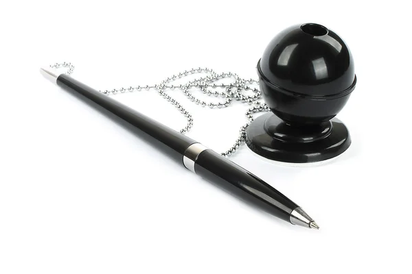 Czarny długopis — Zdjęcie stockowe