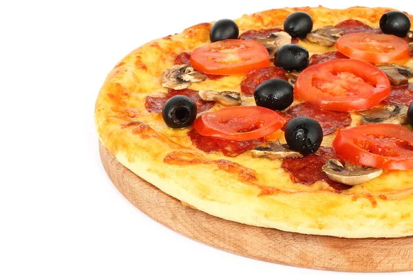 Hälfte der Pizza — Stockfoto