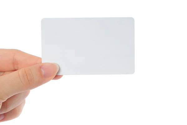 Hand holds charge card — Stock Photo, Image