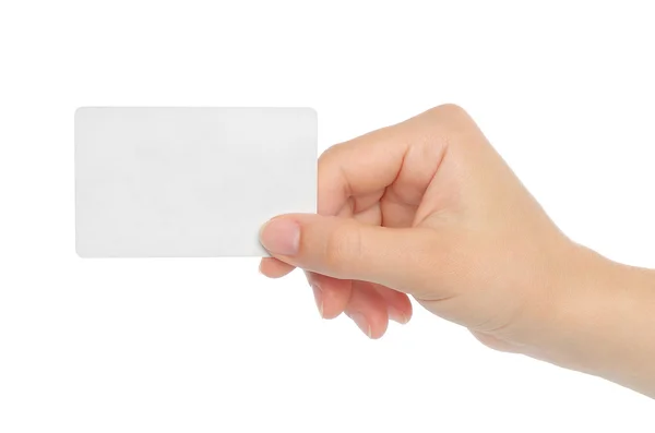 Hand holds charge card — Stock Photo, Image