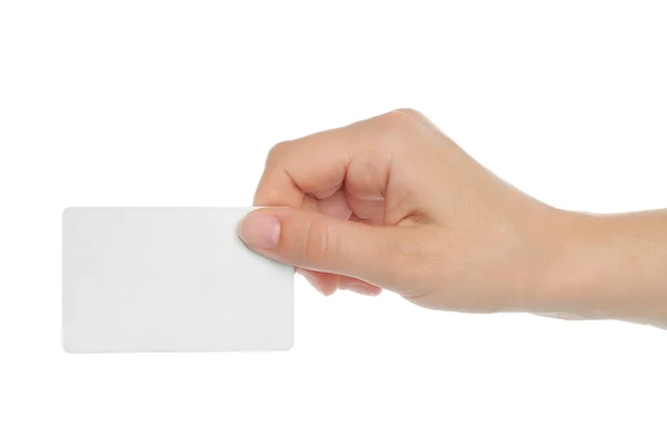 Hand holds charge card — Stock Photo, Image